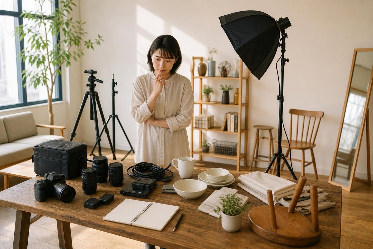 撮影スタジオの備品はどこまで確認する?