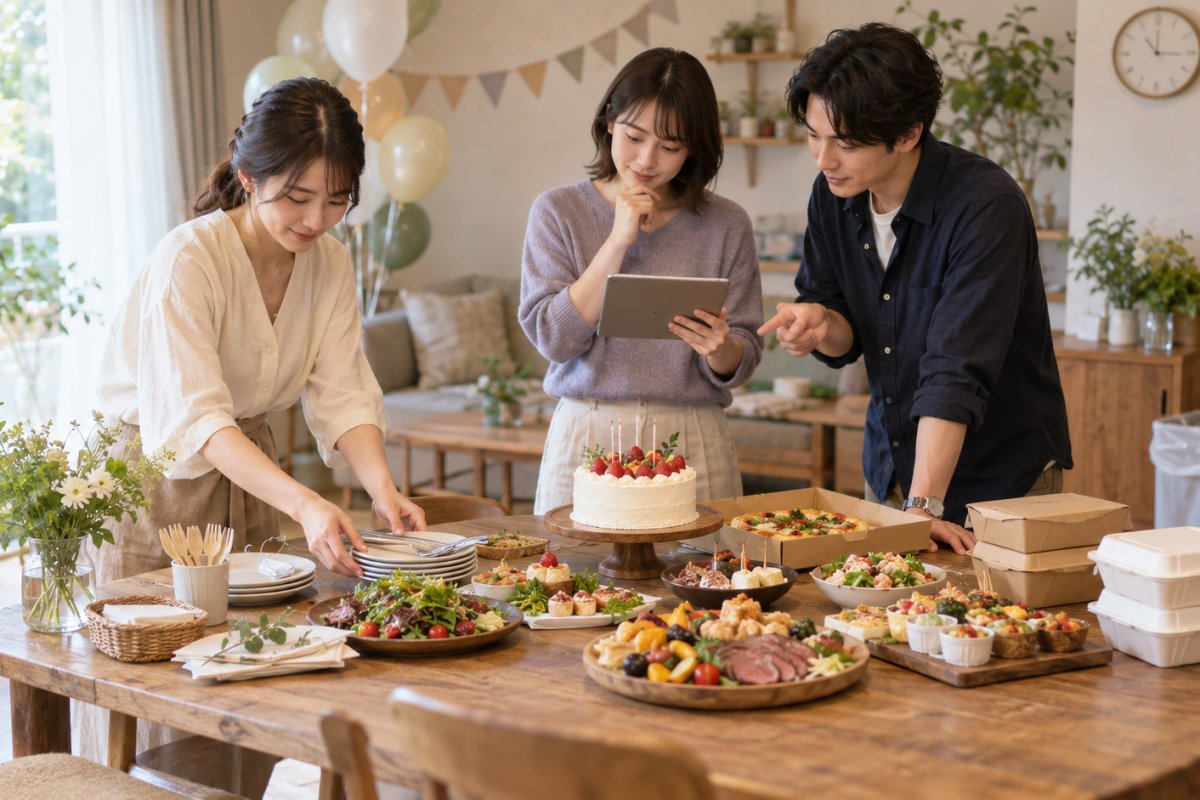 誕生日会でケータリングを使うには?料理デリバリーとの違いと選び方