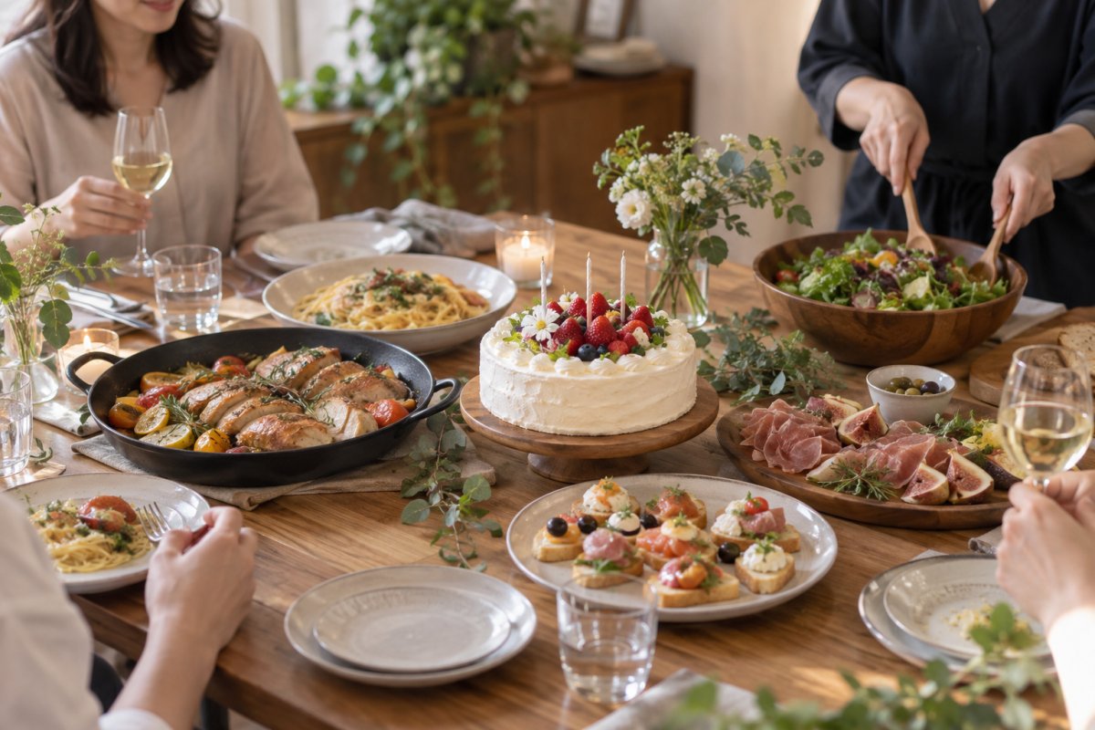 誕生日会のメニューは何がいい?大人も楽しめる料理と食べ物の選び方