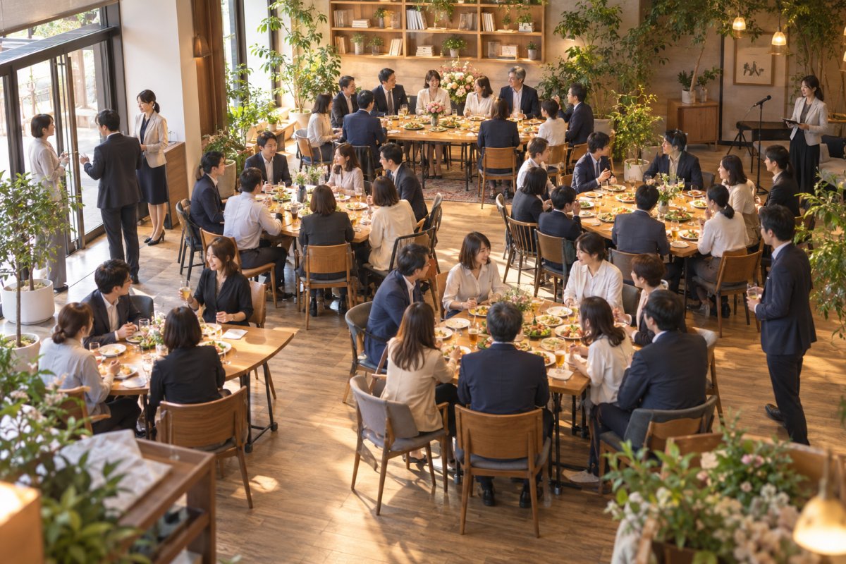 大人数の歓送迎会の席順