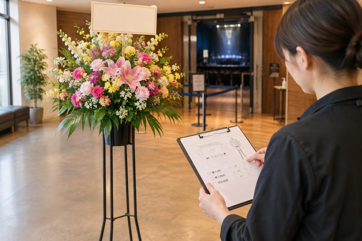 ライブ会場に花を贈るには？祝い花の注文・搬入・回収ルール