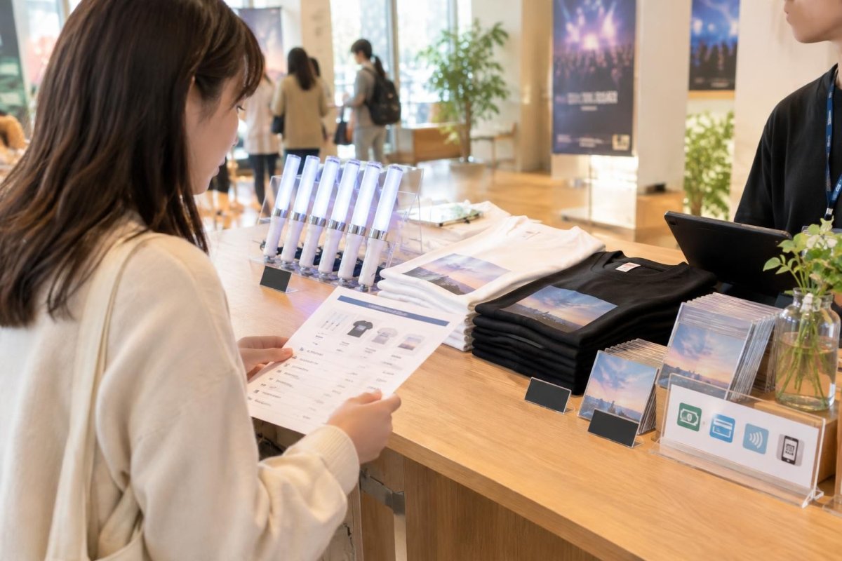 ライブ会場のグッズ販売ガイド|時間・売り場・支払い方法を確認